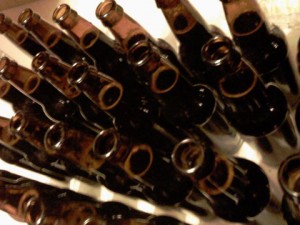 Bottles ready for capping